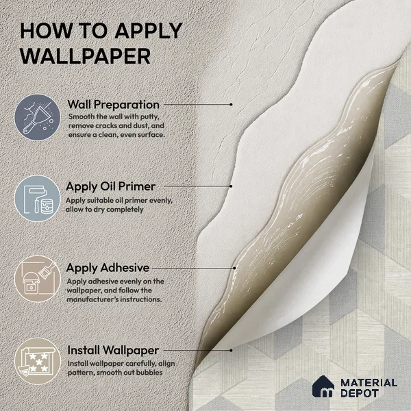 74027-1 | 5 Meter x 42 Inch PVC Patterned Look Wallpaper - 57 Sq. Ft. | Minimum 15% wastage during installation