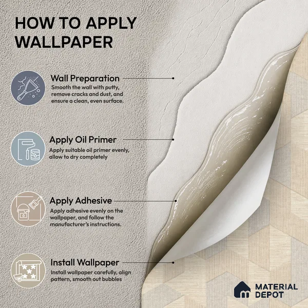 74027-2 | 5 Meter x 42 Inch PVC Patterned Look Wallpaper - 57 Sq. Ft. | Minimum 15% wastage during installation
