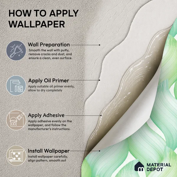 TC 714 | Mint Green Twisted Ribbon Abstract Look Wallpaper 5 Meter x 42 Inch - 57 Sq. Ft.