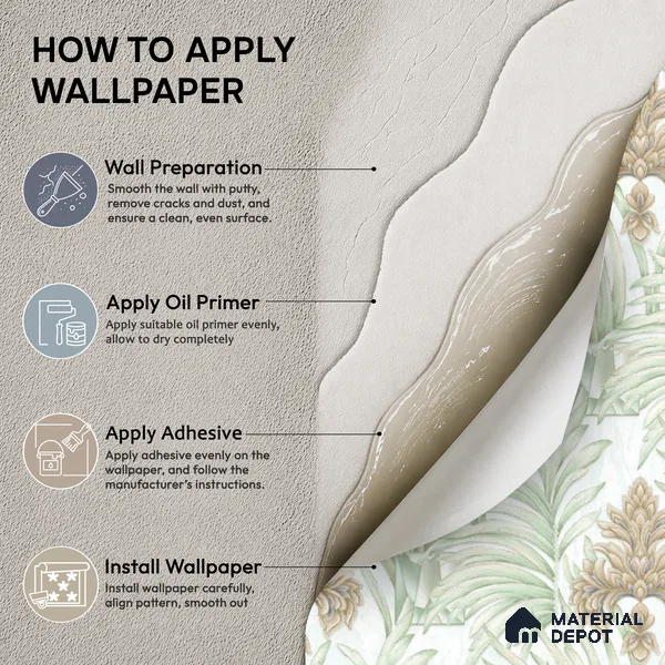 TC 726 | Mint Green Palm Damask Floral Wallpaper - 5 Meter x 42 Inch, 57 Sq. Ft.