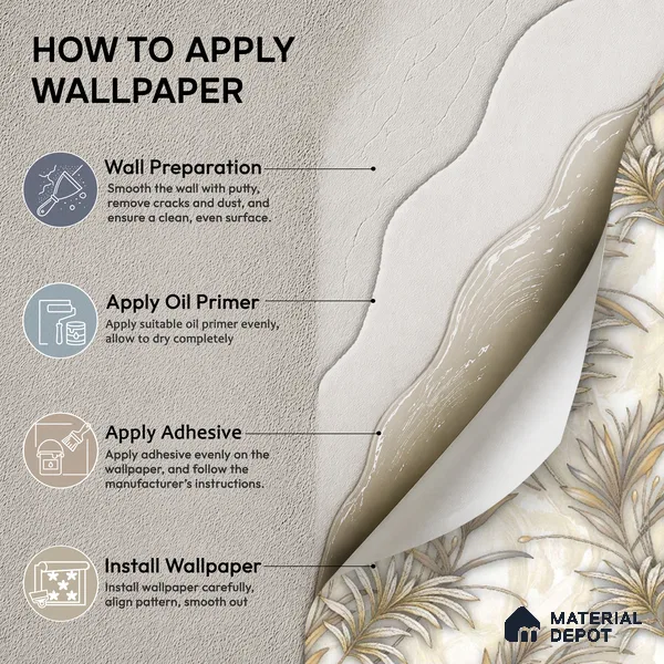 TC 733 | 5 Meter x 42 Inch  Florals Look Wallpaper - 57 Sq. Ft.