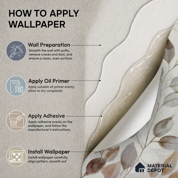2105 -2 | Grey Brown Falling Leaves Floral Wallpaper - 10 Meter x 21 Inches, 57.41 Sq. Ft.