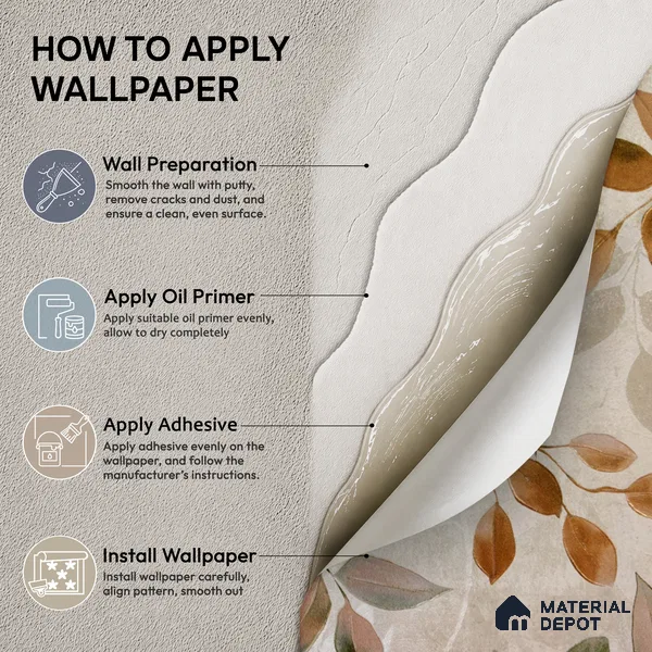 2105 -1 | 10 Meter x 21 Inches Florals Look Wallpaper - 57.41 Sq. Ft.