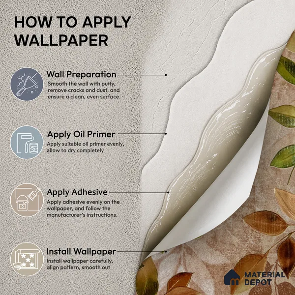 2105 -5 | 10 Meter x 21 Inches Florals Look Wallpaper - 57.41 Sq. Ft.