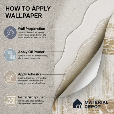 2106 -3 | Cream & Gold Patchwork Brick Patterned Wallpaper - 10 Meter x 21 Inches, 57.41 Sq. Ft.