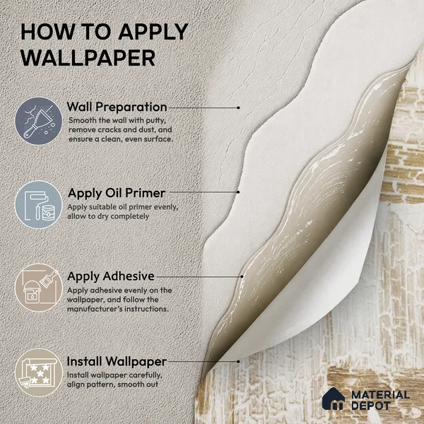 2106 -3 | Cream & Gold Patchwork Brick Patterned Wallpaper - 10 Meter x 21 Inches, 57.41 Sq. Ft.