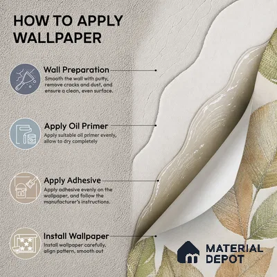 2109 -3 | Cream Veined Leaves Floral Wallpaper - 10 Meter x 21 Inches, 57.41 Sq. Ft.