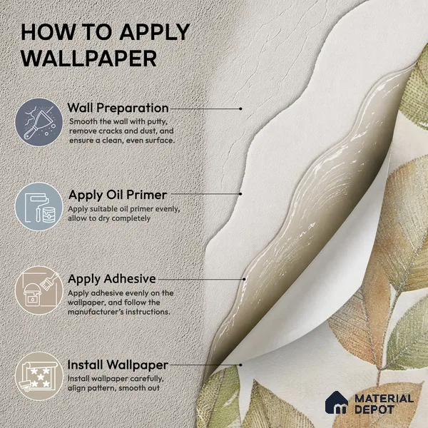 2109 -3 | Cream Veined Leaves Floral Wallpaper - 10 Meter x 21 Inches, 57.41 Sq. Ft.