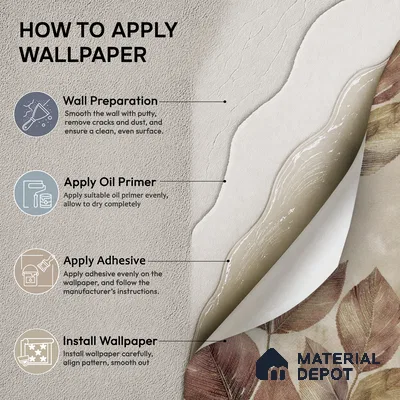 2109 -5 | Mauve Veined Leaves Floral Wallpaper - 10 Meter x 21 Inches, 57.41 Sq. Ft.