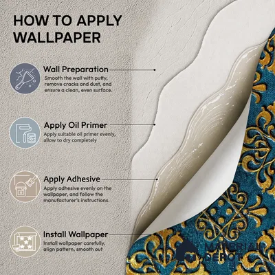 2113 -1 | Teal & Gold Quatrefoil Medallion Damask Patterned Wallpaper - 10 Meter x 21 Inches, 57.41 Sq. Ft.
