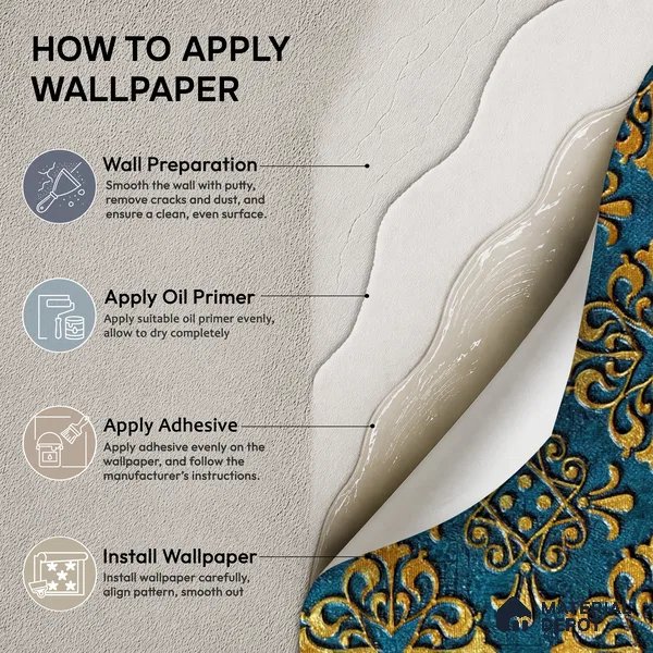 2113 -1 | Teal & Gold Quatrefoil Medallion Damask Patterned Wallpaper - 10 Meter x 21 Inches, 57.41 Sq. Ft.