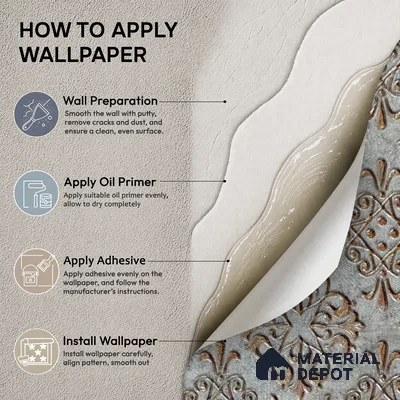 2113 -4 | Grey & Brown Quatrefoil Medallion Damask Patterned Wallpaper - 10 Meter x 21 Inches, 57.41 Sq. Ft.