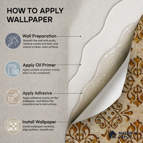 2113 -5 | 10 Meter x 21 Inches Patterned Look Wallpaper - 57.41 Sq. Ft.
