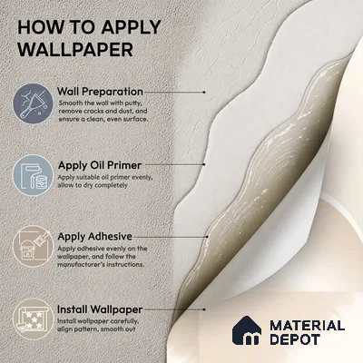 88541-1 | Blush Cream Scallop Panel PVC Patterned Wallpaper - 5 Meter x 42 Inch, 57.41 Sq. Ft. (Min. 15% Wastage)