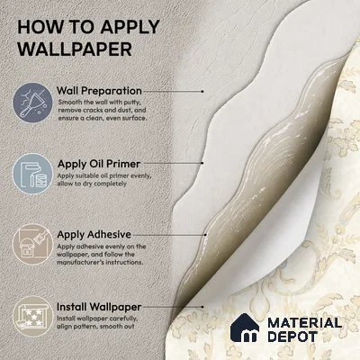 OR09-2 | Off-White Classic Scroll Damask PVC Patterned Wallpaper - 5 Meter x 42 Inch, 57 Sq. Ft. (Min. 15% Wastage)