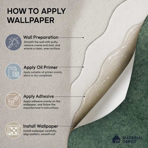 Z1003-8 | Green Crumpled Paper PVC Textured Wallpaper - 10 Meter x 21 Inch, 57 Sq. Ft. (Min. 15% Wastage)