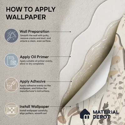 A76203 | 10 Meter x 21 Inches Florals Look Wallpaper - 57.37 Sq. Ft. | Minimum 15% wastage during installation