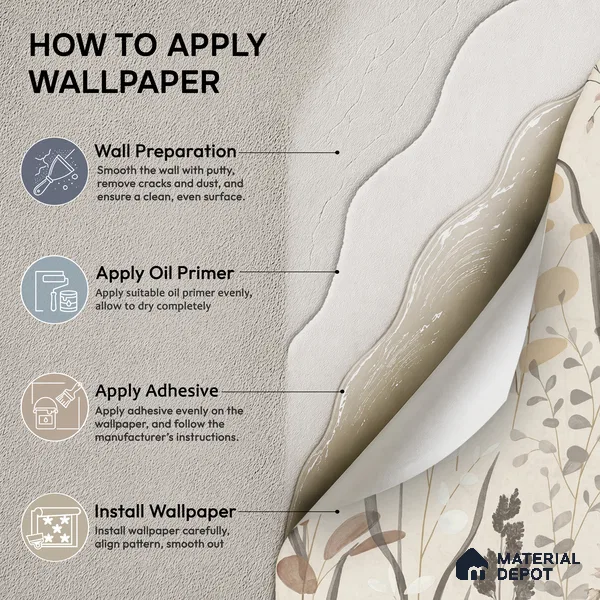 A76203 | 10 Meter x 21 Inches Florals Look Wallpaper - 57.37 Sq. Ft. | Minimum 15% wastage during installation