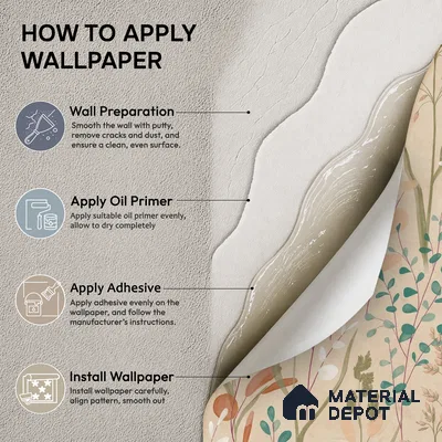 A76201 | 10 Meter x 21 Inches Florals Look Wallpaper - 57.37 Sq. Ft. | Minimum 15% wastage during installation