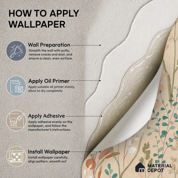 A76201 | 10 Meter x 21 Inches Florals Look Wallpaper - 57.37 Sq. Ft. | Minimum 15% wastage during installation