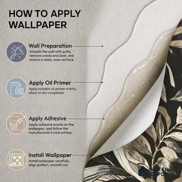 A71203 | 10 Meter x 21 Inches Florals Look Wallpaper - 57.37 Sq. Ft. | Minimum 15% wastage during installation