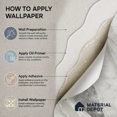 WP1302 | 9.5 Meter x 21 Inches Marble Look Wallpaper - 55 Sq. Ft.  | Minimum 10% wastage during installation