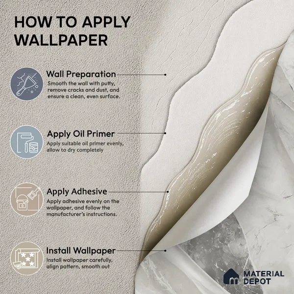 WP1302 | 9.5 Meter x 21 Inches Marble Look Wallpaper - 55 Sq. Ft.  | Minimum 10% wastage during installation