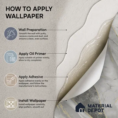WP1301 | 9.5 Meter x 21 Inches Marble Look Wallpaper - 55 Sq. Ft.  | Minimum 10% wastage during installation