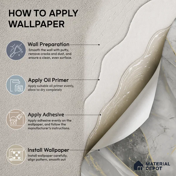 WP1301 | 9.5 Meter x 21 Inches Marble Look Wallpaper - 55 Sq. Ft. | Minimum 10% wastage during installation
