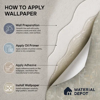 WP1342 | 9.5 Meter x 21 Inches Texture Look Wallpaper - 55 Sq. Ft.  | Minimum 15% wastage during installation