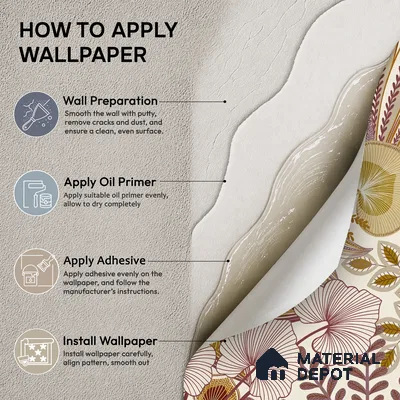 A69001 | 10 Meter x 21 Inches Florals Look Wallpaper - 57.37 Sq. Ft. | Minimum 15% wastage during installation