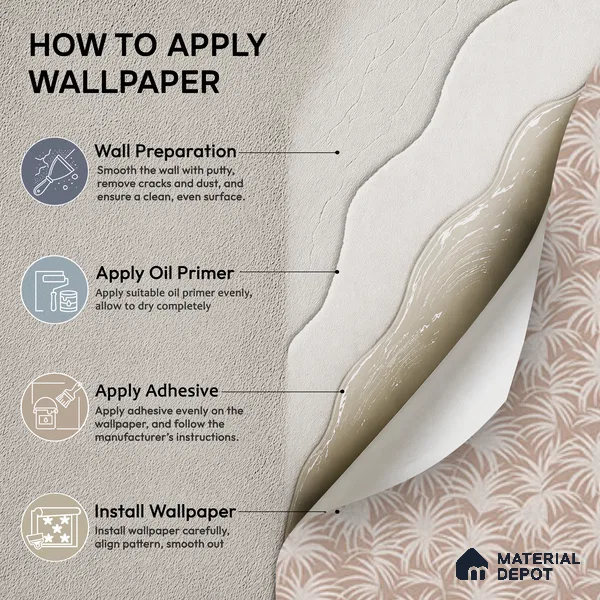 RD24-168 | Rose Palm Spray Floral Wallpaper - 10 Meter x 21 Inch, 57 Sq. Ft.