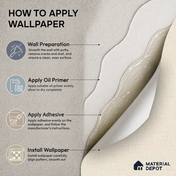81401-5 | 5 Meter x 42 Inch Fabric Look Wallpaper - 57 Sq. Ft.