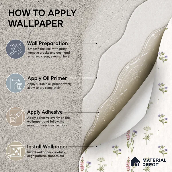 81399-1 | 5 Meter x 42 Inch  Florals Look Wallpaper - 57 Sq. Ft.