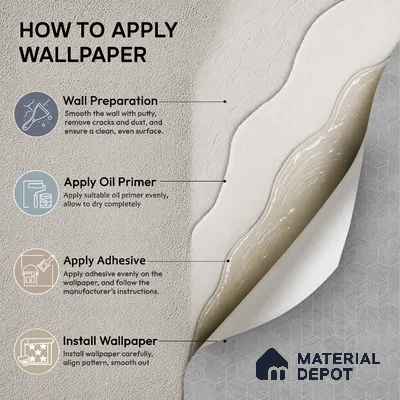 M4-1 | Warm Grey Leaf Herringbone Texture Patterned Wallpaper - 10 Meter x 21 Inches, 57.37 Sq. Ft. (Min. 15% Wastage)