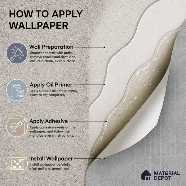 M4-1 | Warm Grey Leaf Herringbone Texture Patterned Wallpaper - 10 Meter x 21 Inches, 57.37 Sq. Ft. (Min. 15% Wastage)