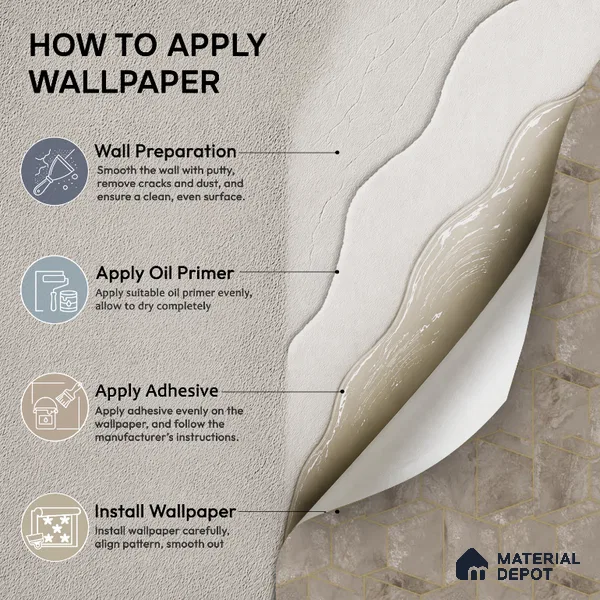 M5-4 | Taupe Marble Mosaic Geometric Wallpaper - 10 Meter x 21 Inches, 57.37 Sq. Ft. (Min. 15% Wastage)