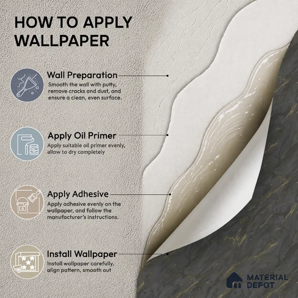 M11-4 | 10 Meter x 21 Inches Marble Look Wallpaper - 57.37 Sq. Ft. | Minimum 10% wastage during installation