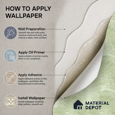 M13-1 | Green Fan Palm Textured Wallpaper - 10 Meter x 21 Inches, 57.37 Sq. Ft. (Min. 15% Wastage)