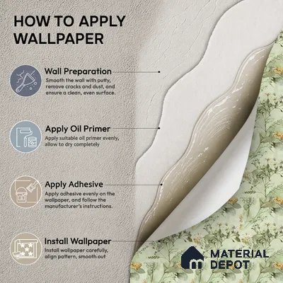 01-555-01 | 10 Meter x 21 Inches Florals Look Wallpaper - 57.41 Sq. Ft.