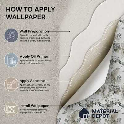 02-555-02 | 10 Meter x 21 Inches Florals Look Wallpaper - 57.41 Sq. Ft.