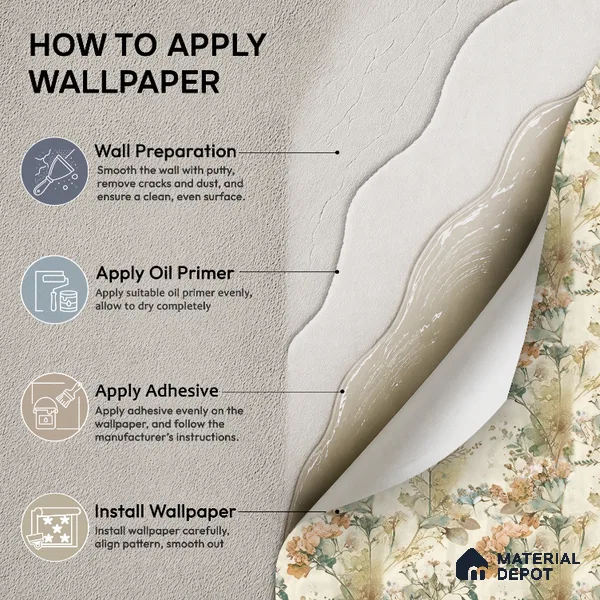 03-555-03 | 10 Meter x 21 Inches Florals Look Wallpaper - 57.41 Sq. Ft.