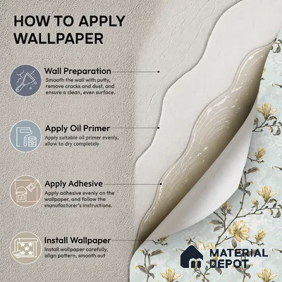 06-555-06 | 10 Meter x 21 Inches Florals Look Wallpaper - 57.41 Sq. Ft.