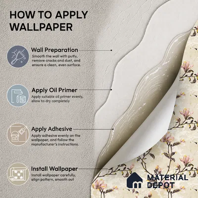 08-555-08 | Pink Magnolia Marble Branch Floral Wallpaper - 10 Meter x 21 Inches, 57.41 Sq. Ft.