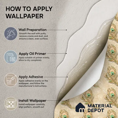 18-555-18 | 10 Meter x 21 Inches Patterned Look Wallpaper - 57.41 Sq. Ft.