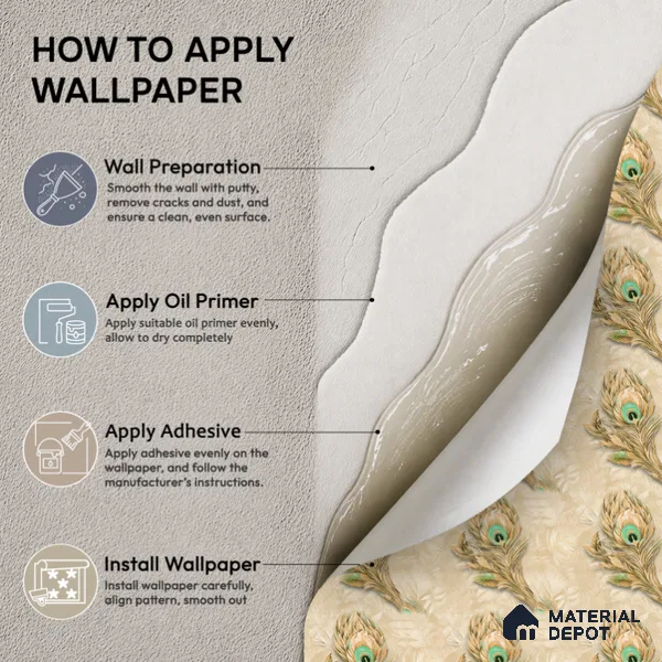 18-555-18 | 10 Meter x 21 Inches Patterned Look Wallpaper - 57.41 Sq. Ft.