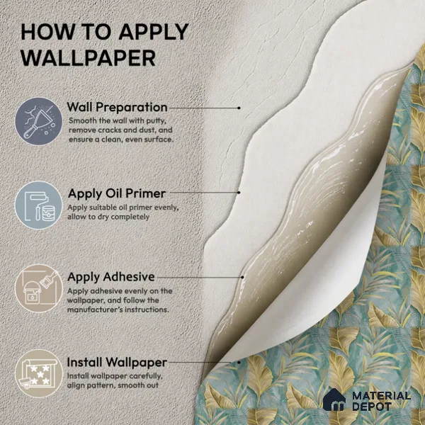 26-555-26 | 10 Meter x 21 Inches Florals Look Wallpaper - 57.41 Sq. Ft.