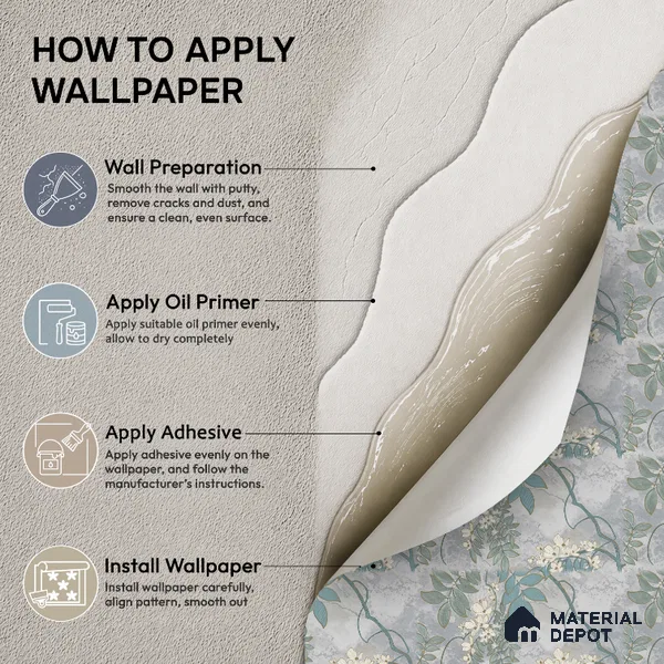 30-555-30 | 10 Meter x 21 Inches Florals Look Wallpaper - 57.41 Sq. Ft.