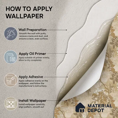 31-555-31 | 10 Meter x 21 Inches Florals Look Wallpaper - 57.41 Sq. Ft.