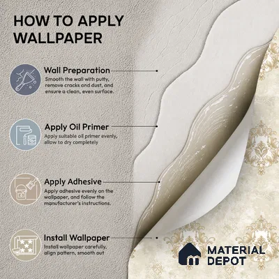 38-555-38 | 10 Meter x 21 Inches Damask Look Wallpaper - 57.41 Sq. Ft.